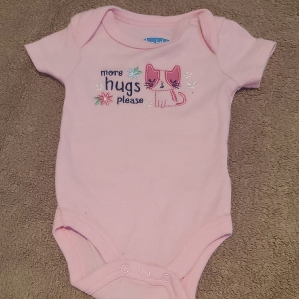 🐻 Bon Bebe Pink One Piece with Cute Bow Design